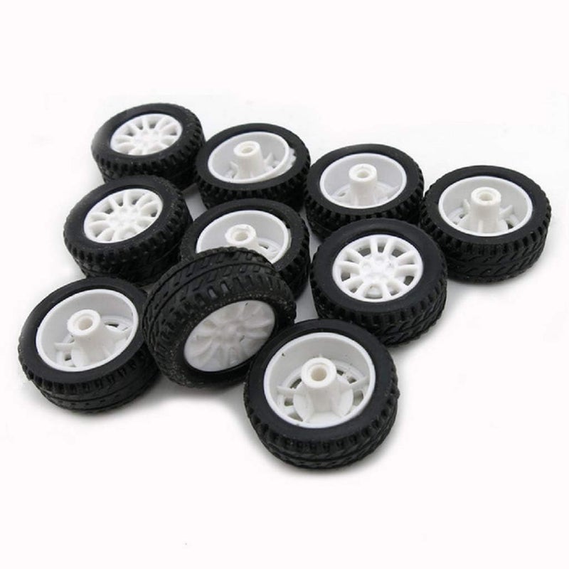 URIMPAVIDO 10pcs Toy Car Wheels 20mm Rubber Tire for DIY Model Accessories - Image 4